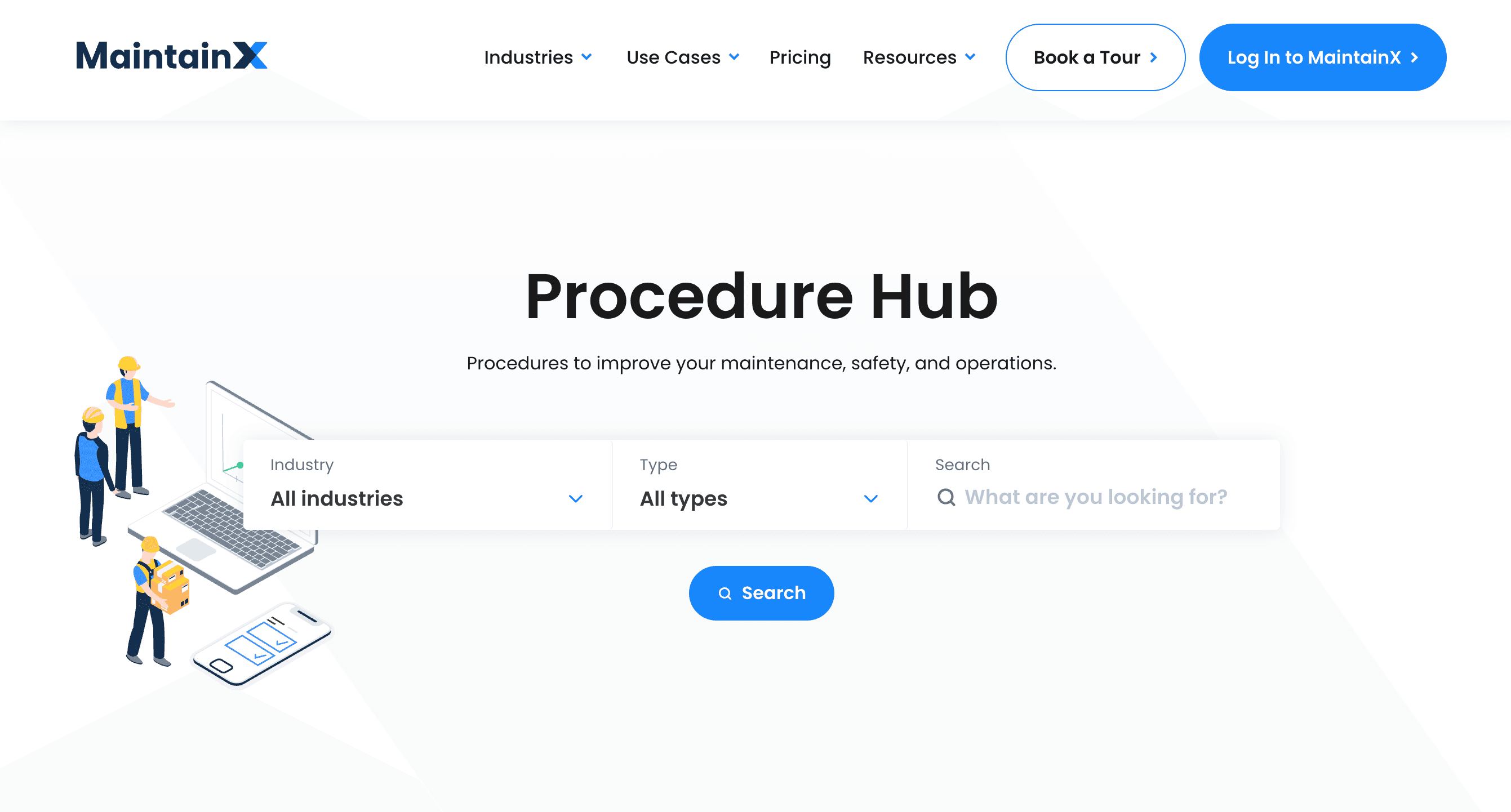 MaintainX Procedure Hub, a public library of procedure templates