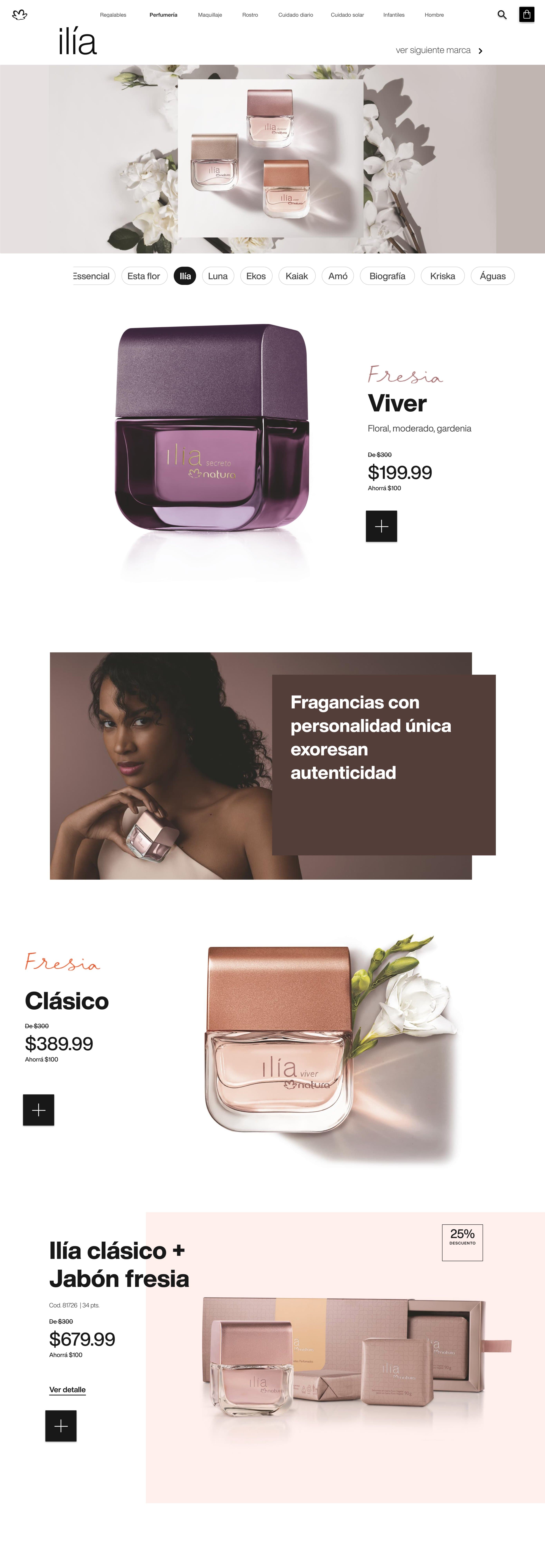 Ilía collection page