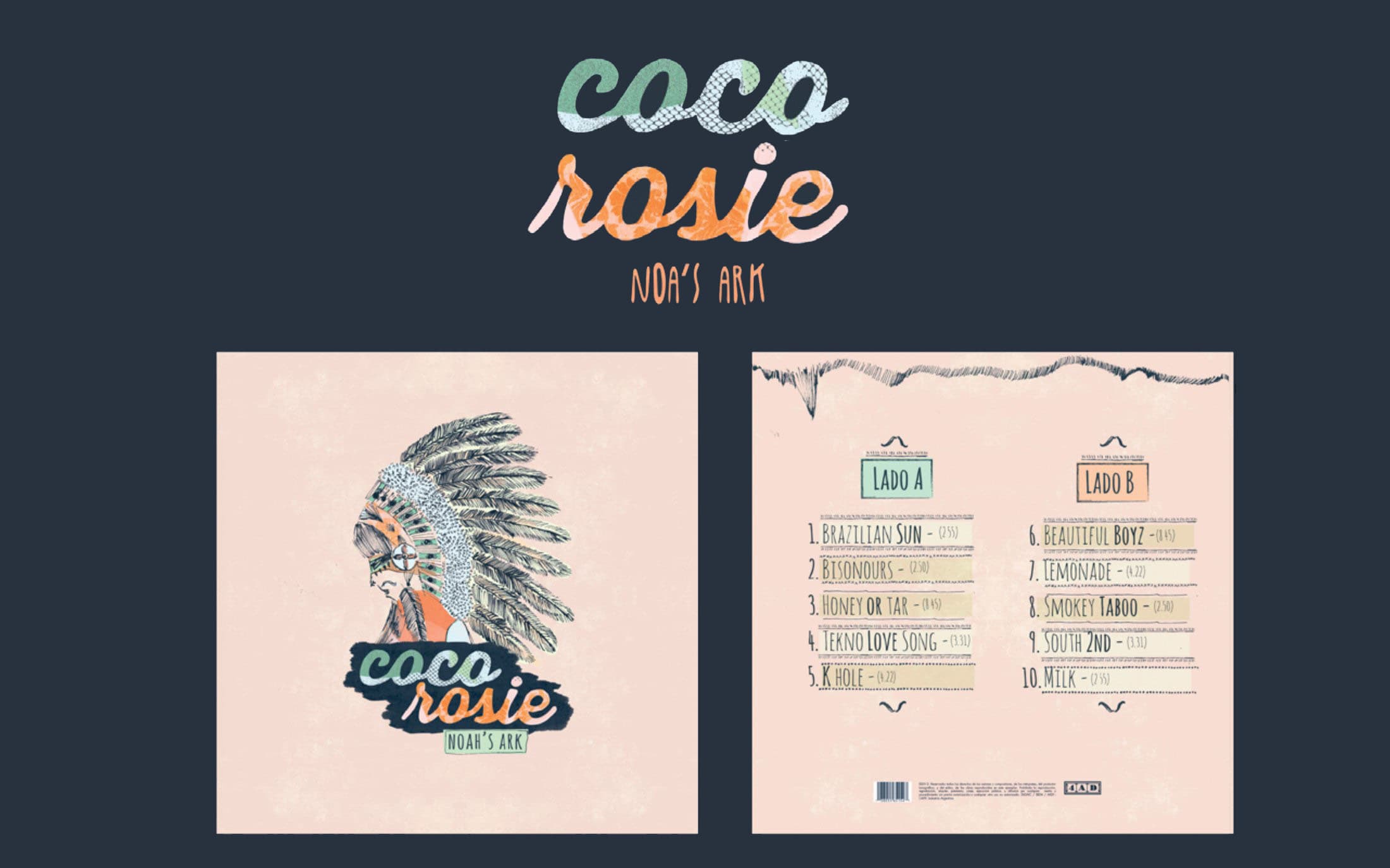 CocoRosie — Illustration, vinyl design, image 3