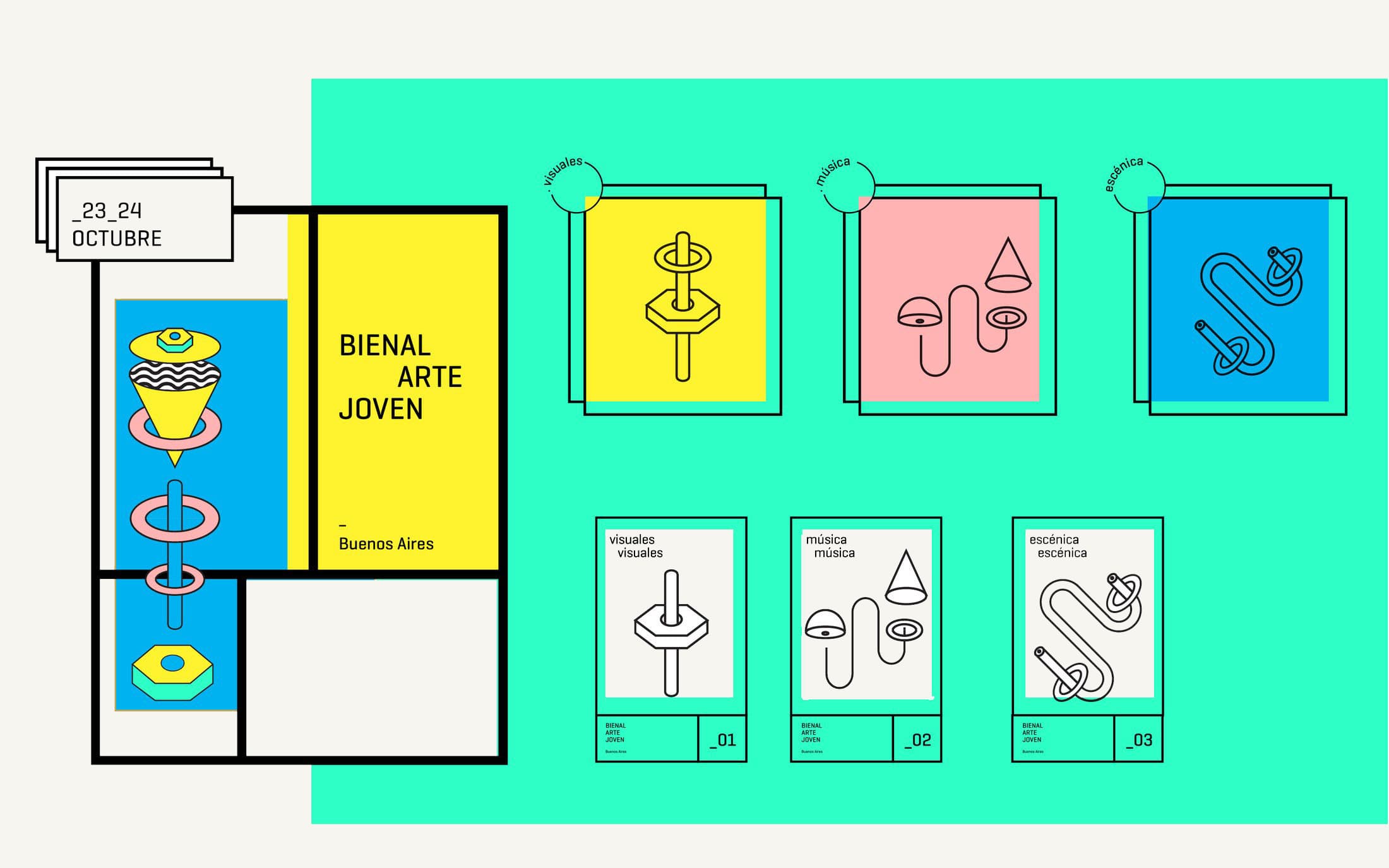 Bienal Arte Joven Buenos Aires — Posters, postcards, flyers, merchandising, brochure, public ads, image 4